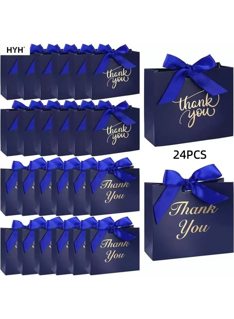 HYH 24 Pcs Thank You Gift Bags,Shopping Bag,Party Bags For Kids, supplies Snack candy Gift Bag Food Bags,Bags For Birthday Wedding Celebrations Party Favors - Image 1