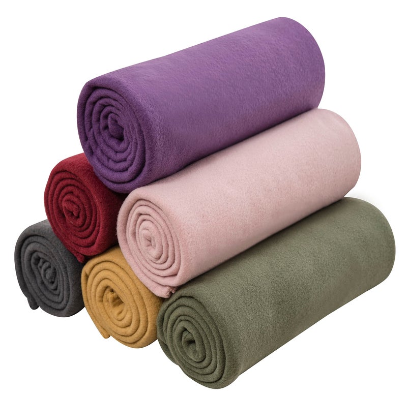 Special SG Glory Special SG Glory Fleece Throw Blanket Set Bulk for Travel Kids Outdoor Wedding Pet Assorted 5 Pack of 6 50x60 Inches 