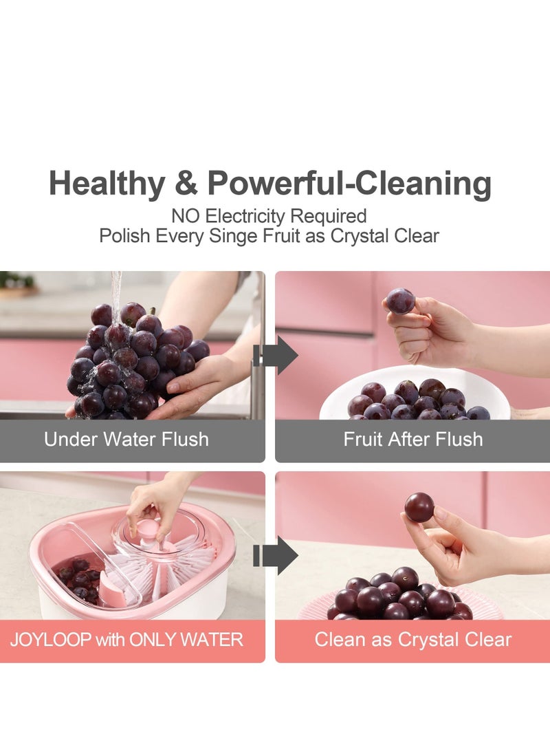 Generic Fruit Cleaning Device, Large Fruit Washer Spinner with Brush, Fruit Cleaner with Fruit Washing Bowl,Fruit Cleaning Device,Vegetable Scrubber  - Image 5