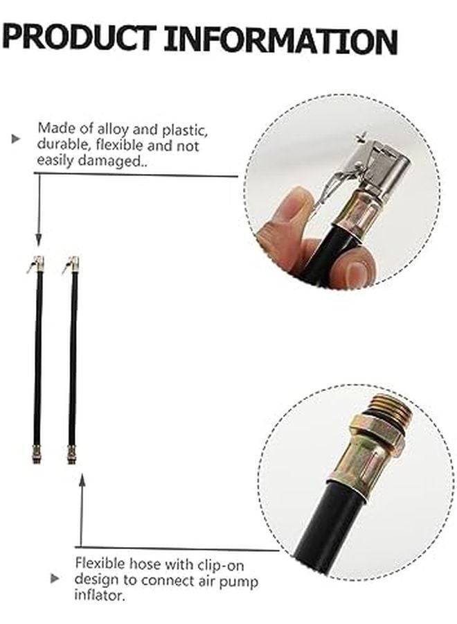 VALICLUD 2pcs Flexible Air Hose Extension Tube for Car Motorcycle Tire Inflator - Image 3