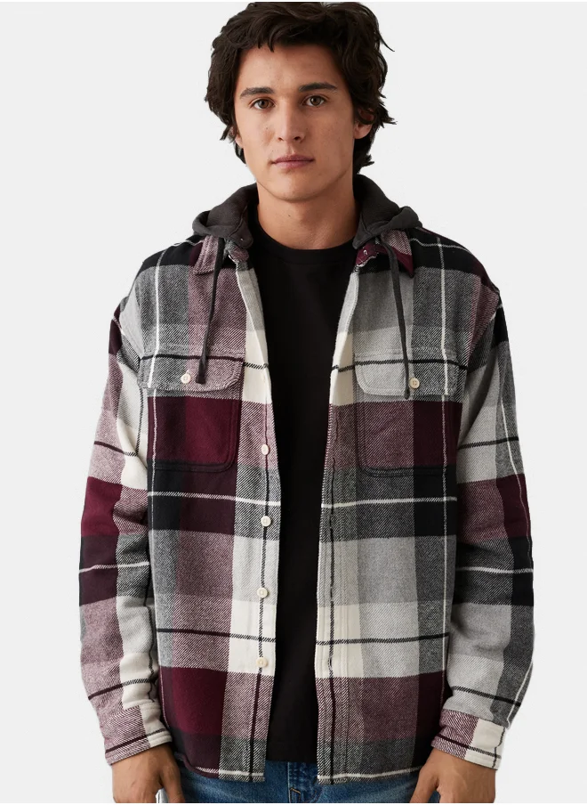 امريكان ايجل AE Super Soft Flannel Hoodie
