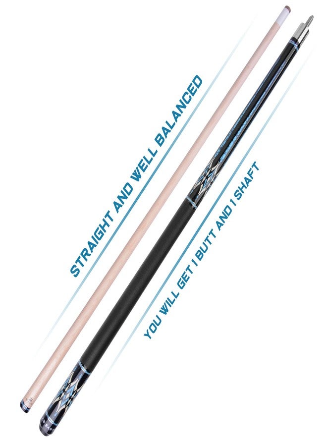 AB Earth 58" Pool Cue Stick Canadian Maple 13mm Tip Billiard Cue with Irish Linen Wrap (Blue, 20oz) - Image 5
