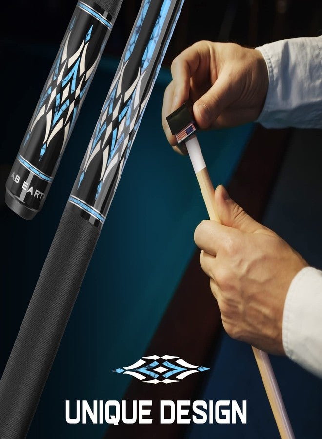 AB Earth 58" Pool Cue Stick Canadian Maple 13mm Tip Billiard Cue with Irish Linen Wrap (Blue, 20oz) - Image 4