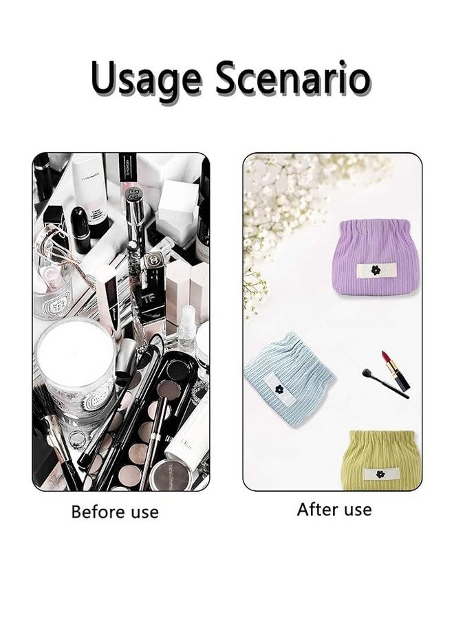 Bitrexup Portable Corduroy Storage Bag,Corduroy Elastic Hair Tie Organizer,Mini Cosmetic Bag for Women, Corduroy Storage Pouch for Lipstick,Jewelry,Coin Purse Organizer (2) - Image 4