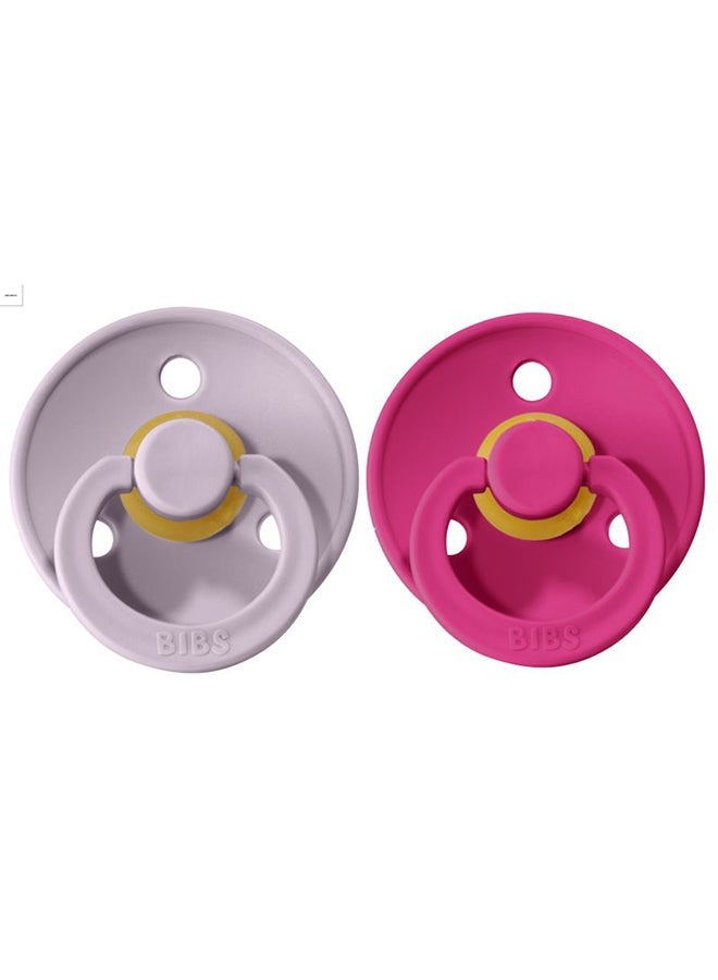 NIBEMINENT Pacifier Size 1, Baby 0-6M , 2-Pieces - Dusky Lilac/Raspberry - Image 2