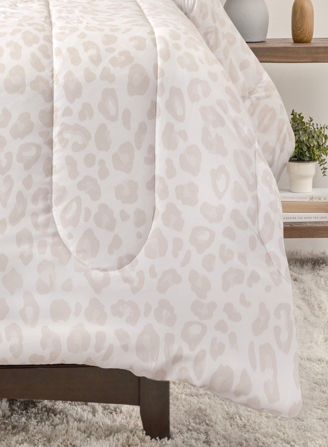 Chanasya Premium Queen Size Beige Leopard Comforter Set - Soft Animal Print Microfiber Bedding - 3 Piece Set with 1 Comforter and 2 Pillow Shams - Queen - Image 3