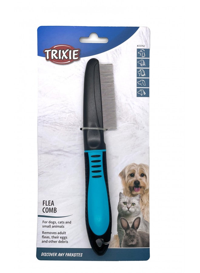 TRIXIE Pet Grooming Flea Comb, For Cats, Dogs, and Small Animals, Removes Fleas, Flea Eggs and Other Debris, 8" (21cm) - Image 2