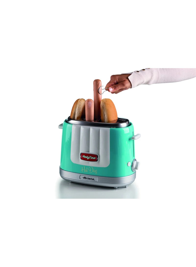 Ariete Hot Dog Maker | 4 Independent Cooking Zones | 5 Heat Settings | 650W Sausage & Bread Cooker | Easy, Fast, and Versatile 650.0 W 211 green - Image 1