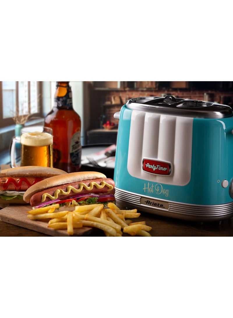 Ariete Hot Dog Maker | 4 Independent Cooking Zones | 5 Heat Settings | 650W Sausage & Bread Cooker | Easy, Fast, and Versatile 650.0 W 211 green - Image 4