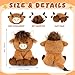 JEROKUMI Highland Cow Stuffed Animal 8inch Fluffy Plush with Styleable Hair Soft Toy Kawaii Huggable Cow Plush Gifts for Kids Toddler Baby Birthday Gifts - Image 4