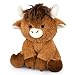 JEROKUMI Highland Cow Stuffed Animal 8inch Fluffy Plush with Styleable Hair Soft Toy Kawaii Huggable Cow Plush Gifts for Kids Toddler Baby Birthday Gifts - Image 2