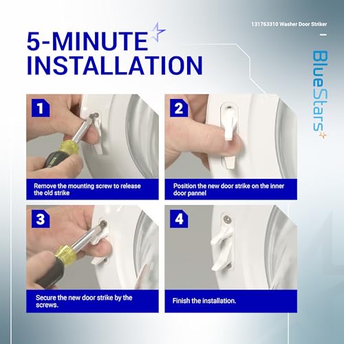 BlueStars Ultra Durable 131763310 Washer Door Striker Part - Compatible with Frigidaire & Kenmore Washers - Replaces 131763300 AP3580441 PS890617 - Pack of 2 - Image 2