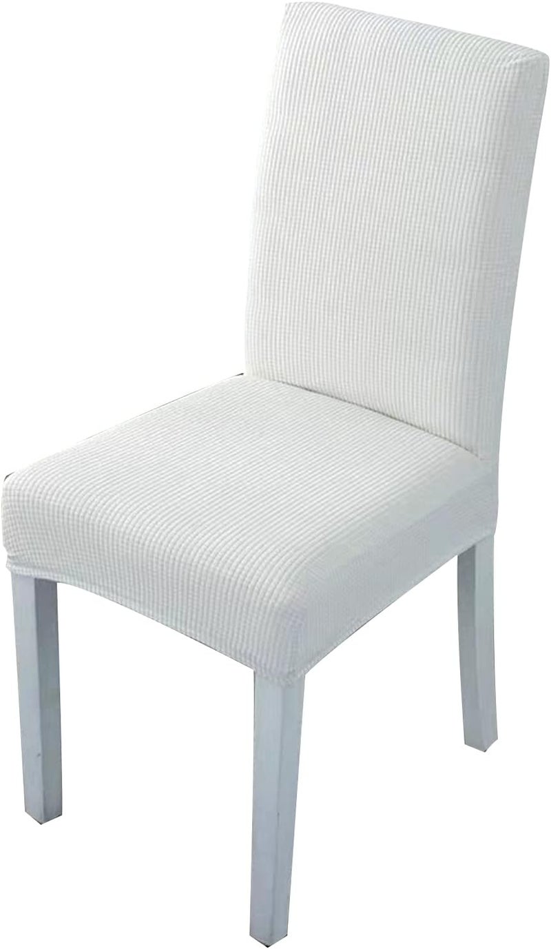 Water Proof Stretch Chair Slipcovers, Soft Stretch Chair Covers, Removable and Washable Chair Cover, for Restaurant, Wedding, Hotel Banquet, (Off-White) 2pcs - Image 1