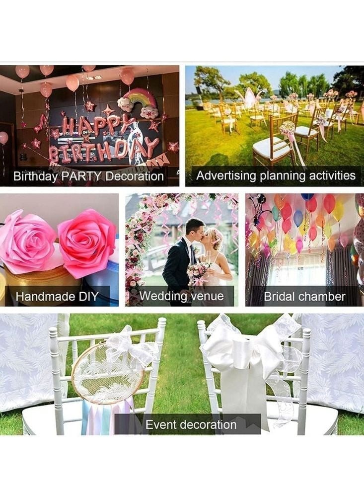 Premium Satin Ribbon Roll Set – Pink Decorative Craft Ribbon (5 Pcs, 25 Yards Each) - Image 5