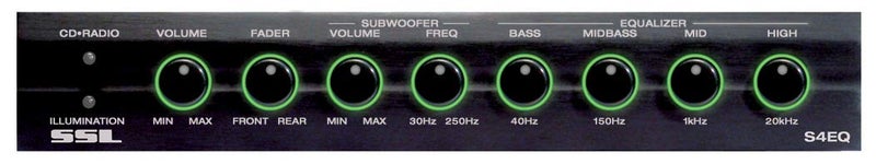 Sound Storm Laboratories موازن الصوت من مختبرات ساوند ستورم S4EQ 4 نطاقات مضخم صوت سيارة ستيريو - مخرجات مطلية بالذهب أمامية/خلفية ومخرج مضخم صوت - Image 1