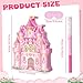 Fullhawl Princess Castle Pinata Pull String Princess Party Decorations Supplies Pink Royal Castle Piata Set with Blindfold and Bat for Girls Birthday Party Baby Shower Decorations - Image 4