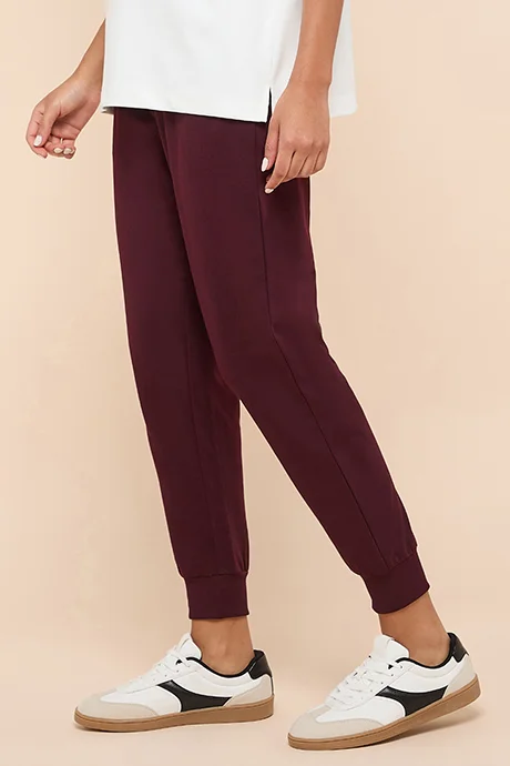 أر أند بي Solid Joggers with Drawstring Waist