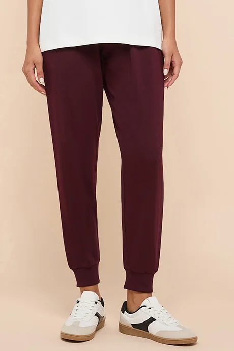 أر أند بي Solid Joggers with Drawstring Waist