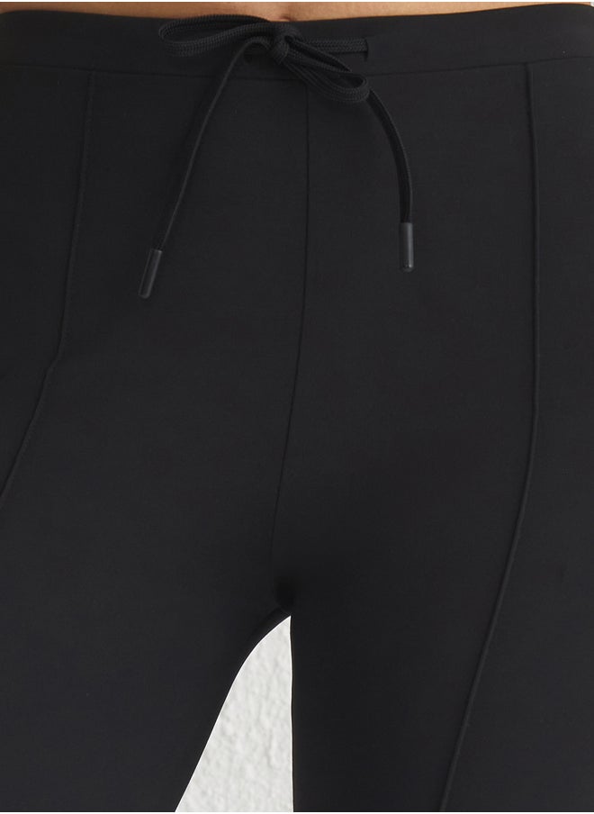 trendyol Black Plain Diver/Scuba Sportswear Sweatpants THMSS25EA00003  - Image 3