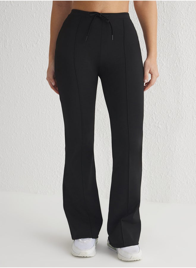 trendyol Black Plain Diver/Scuba Sportswear Sweatpants THMSS25EA00003  - Image 4