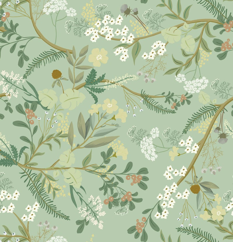 Guvana Floral Peel and Stick Wallpaper Leaf Contact Paper Self Adhesive Wallpaper Colorful Flower Contact Paper for Bedroom Livingroom Decor1614 x787Light Green Background
