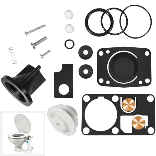 Bonbo 29045 Replacement for Jabsco Twist N Lock Marine Manual Toilet Service Kits for 290902000 Compact 291202000 Household Toilet Pump Assemblies 1998 1999 2000 2001 2002 2003 2004 2005 2006 2007 - Image 1