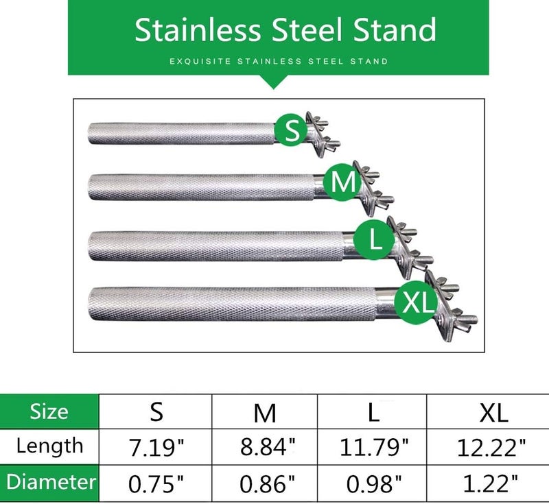 Litewoo Bird Perch Stainless Steel Stand Parrot Rod Grinding Claws Trimming Beak Nails Grinding Stick Exercise Platform for Parakeet Cockatiel Conure African Grey Macaw Finch Bird Cage Accessories (XL) - Image 1