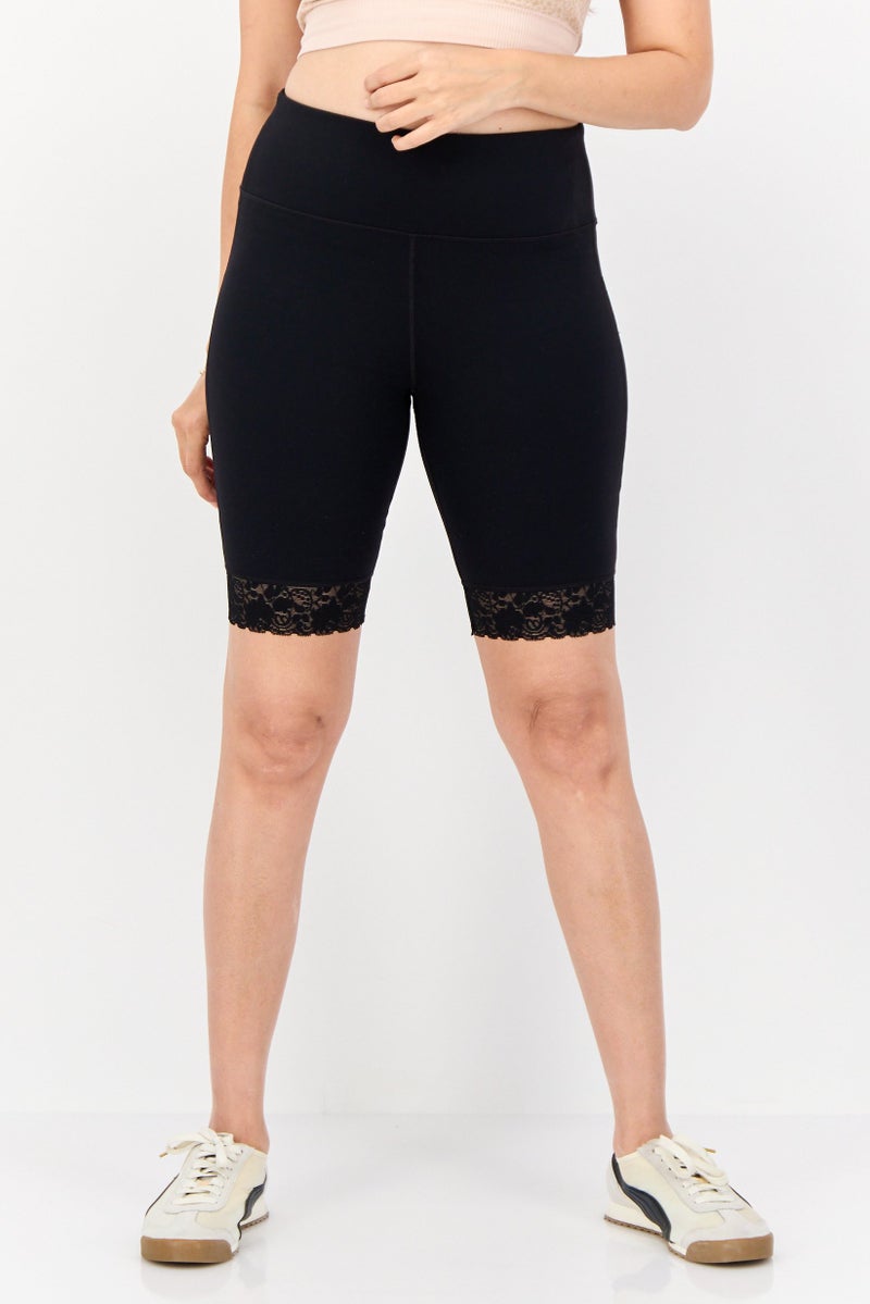 SKECHERS شورتات تدريب رياضية للنساء، سوداء - Image 1