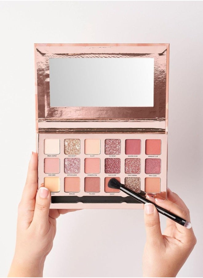 W7 Cosmetics W7 Socialite Pressed Pigment Palette - 18 Pink Nude Colours - Flawless Long-Lasting Glam Makeup  - Image 4