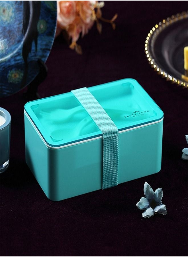 Loquat Plastic Divided Lunch Box Green 