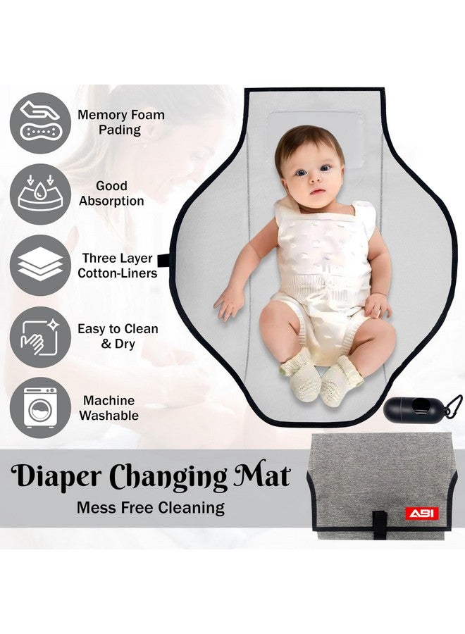 ABI Portable Diaper Changing Mat Large, Foldable Waterproof Baby Changing Mat, Travel One-Hand Changing Pads for Moms&Dads - Perfect for Baby Essentials, Newborn Must Haves, Baby Shower/Registry - Image 2