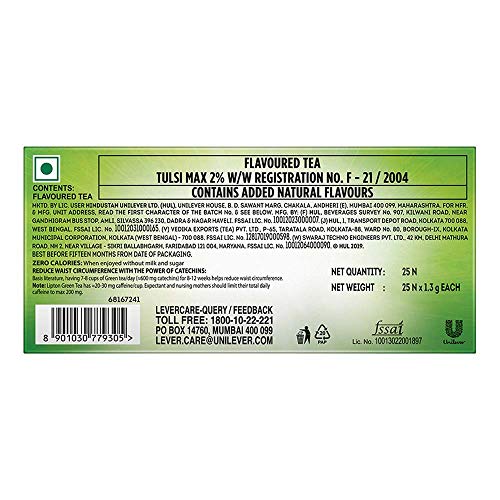 Lipton Green Tea|| Tulsi Natura|| 25 Tea Bags - Image 3