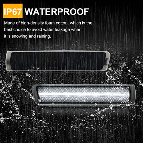 Mynoway LED Side Marker Lights Compatible with Z3 M Roadster/M Coupe 1997-2002, Z3 Roadster Convertible 1996-2002, Front Smoked Lens White Fender Marker Parking Lamp Replacement Assembly - Image 5