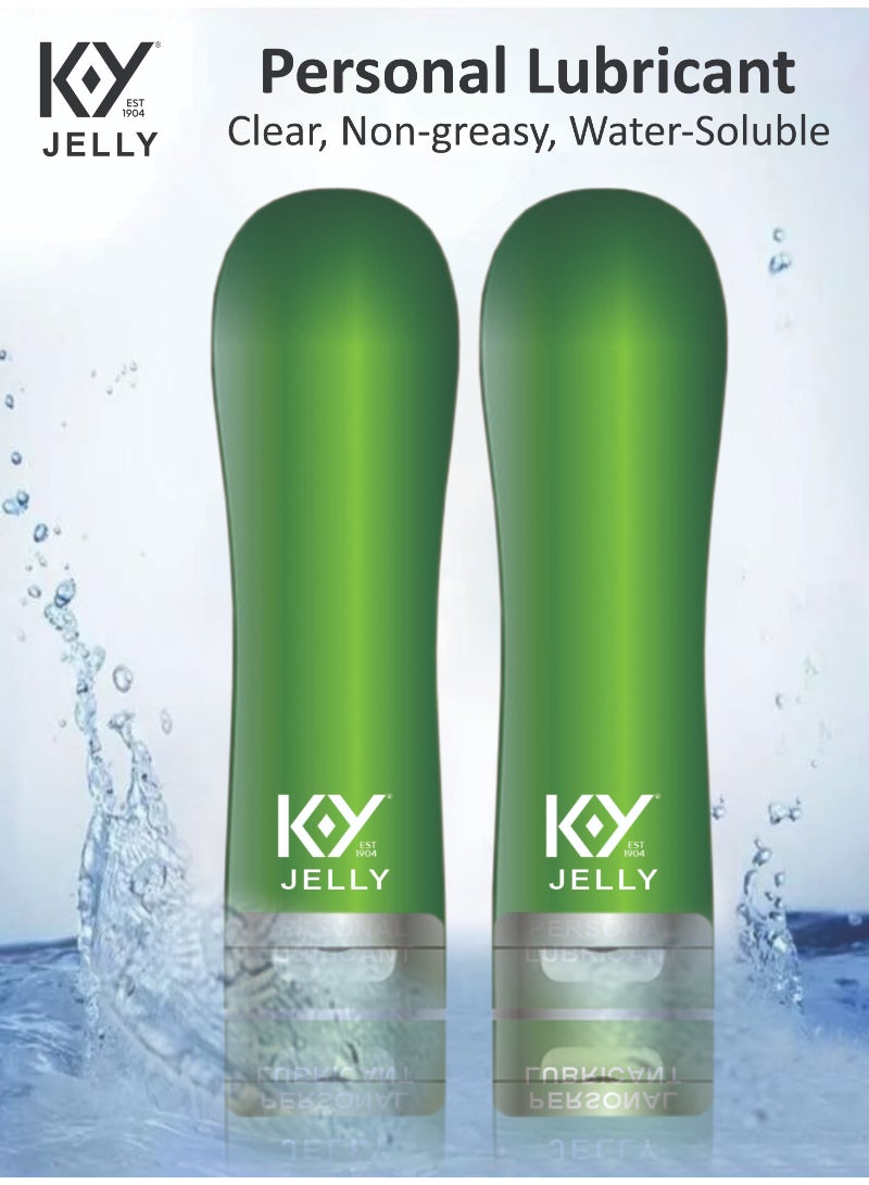 KY Jelly Water-Based Personal Lubricant – Smooth, Non-Sticky, Clear Formula 120g Pack Of 2