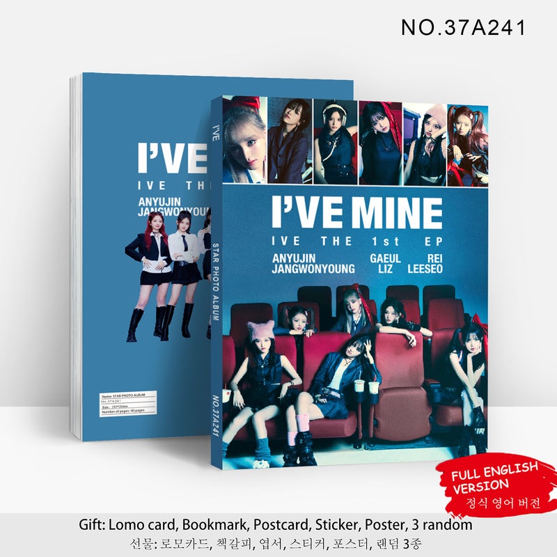 IVE Celebrity Photobook Collection – 40 Pages High-Gloss Premium Photo Album with Hot Stamping Cover