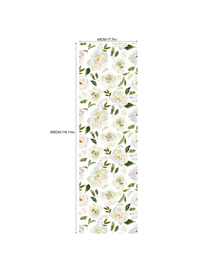 Bluejw Green Plant Flower Self-adhesive Wallpaper Wallpaper Removable Wallpaper Living Room Background Transformation Wall Sticker RW158-180 - Image 1