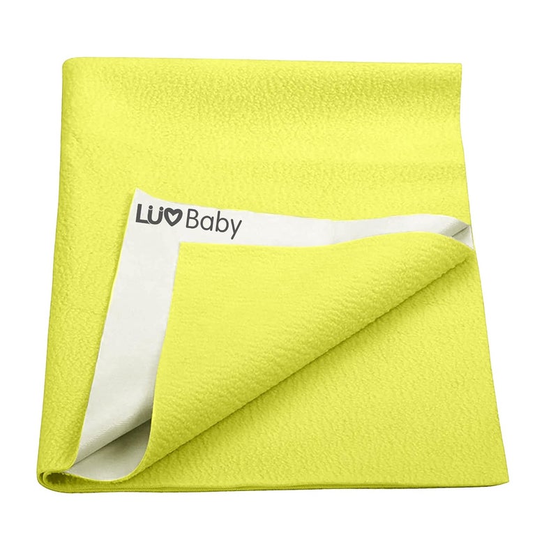LuvBaby Fabric Medium Extra Absorbent Dry SheetBed Protector Yellow 0m Medium 70 x 100cmYellow - Image 1