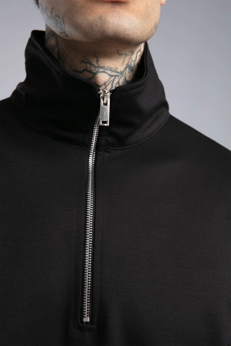 Catch High Neck Zip-Up Sweatshirt