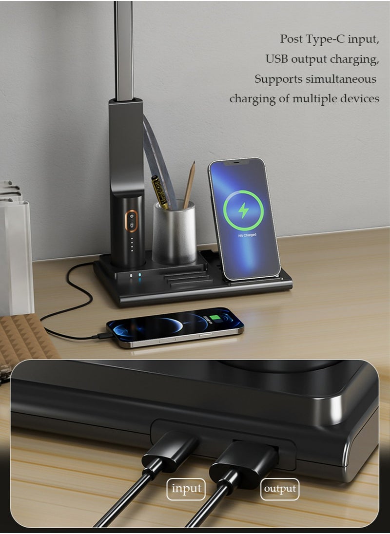 X-level - LED Folding Desk Lamp Double-Headed Wide-Range Lighting 3 Kinds Of Eye Protection Soft Light Touch Dimming Desk Lamp With Storage Function - Image 1