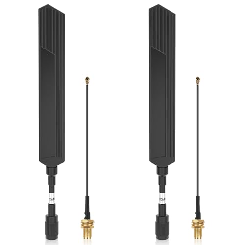 Meshnology Waterproof Meshtastic 915MHz LoRa Antenna 10dBi Gain Long Range Outdoor Antenna 20cm Omni SMA Male for ESP32 LoRa V3 RAK Development Board 915MHz Antenna with 10cm Extension Cable Two Black - Image 1