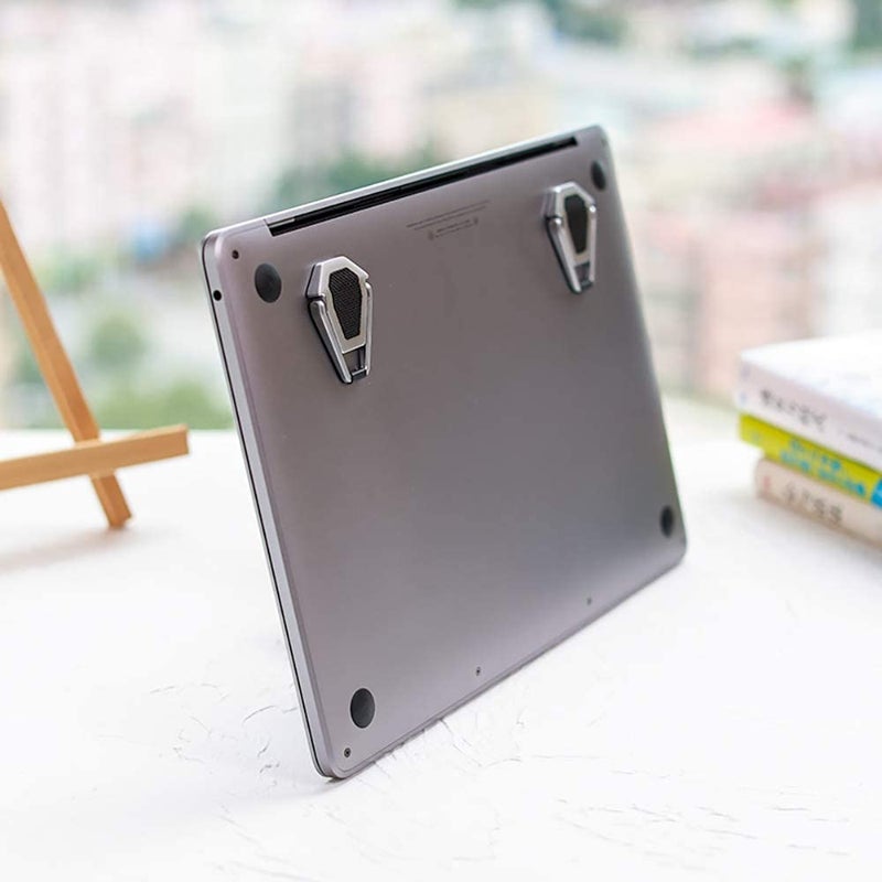 SHOPELLA Portable Invisible Laptop Riser Stand Mini Aluminum Cooling Pad Lightweight Laptop Desk Stand for MacBook Lenovo Dell HP Other Laptops - Image 3