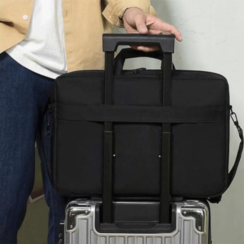 Laptop Case for 15.6-16 Inch, Waterproof and Shockproof Sleeve with Adjustable Shoulder Strap and Extra Pocket Black, 16 Inch - Image 5
