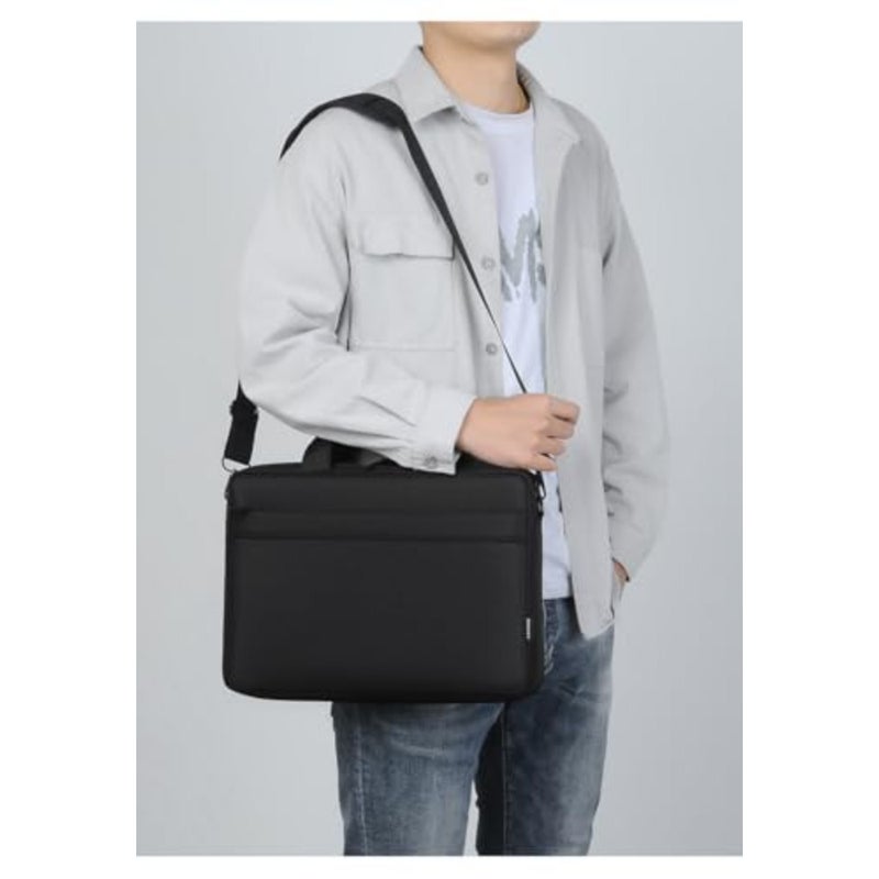 Laptop Case for 15.6-16 Inch, Waterproof and Shockproof Sleeve with Adjustable Shoulder Strap and Extra Pocket Black, 16 Inch - Image 3