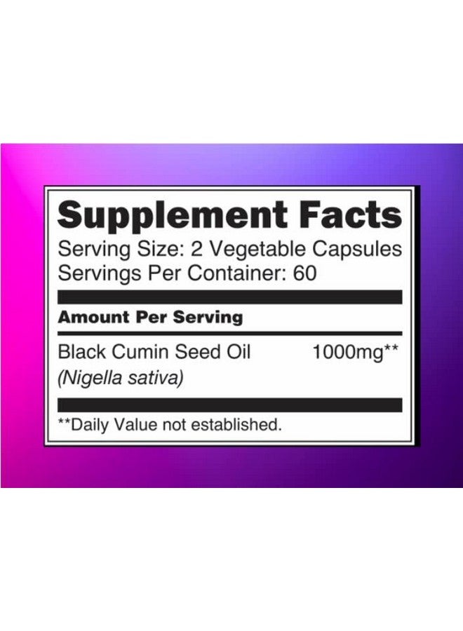 Blossom Nature Black Seed Oil Capsules 1000mg - Premium Black Cumin Seed Oil Capsules - Black Seed Oil Liquid Pills - Virgin Cold Pressed Nigella Sativa Oil Pills - Blackseed Oil - 120 Cap (2 Month Supply) - Image 2