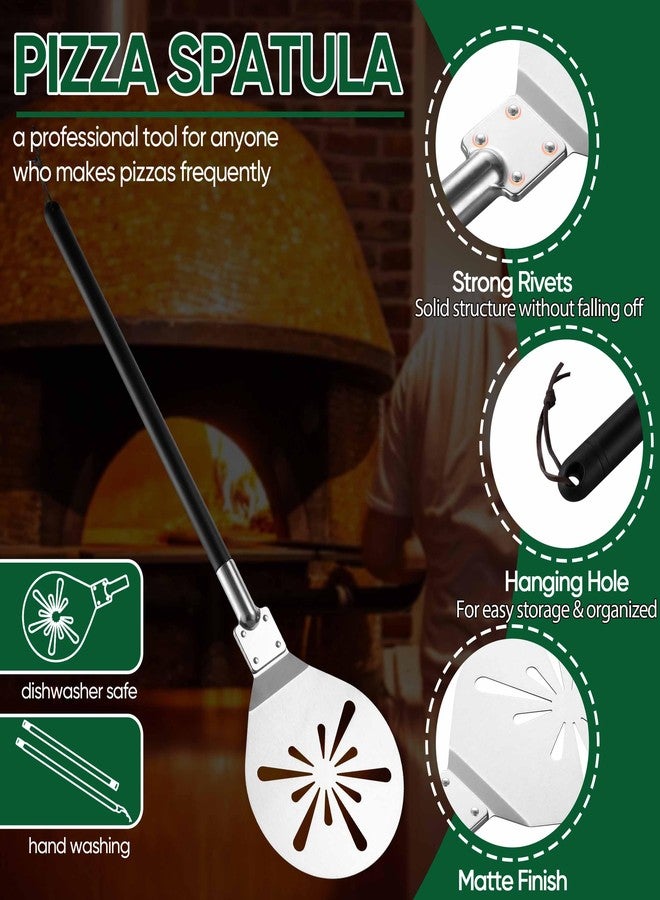 HaSteeL Pizza Peel, 9-Inch Pizza Turning Peel, Pizza Turner for Baking Grilling, Perforated Paddle Spatula with Long Detachable Handle for Rotating, Pizza Oven Accessories - Image 4