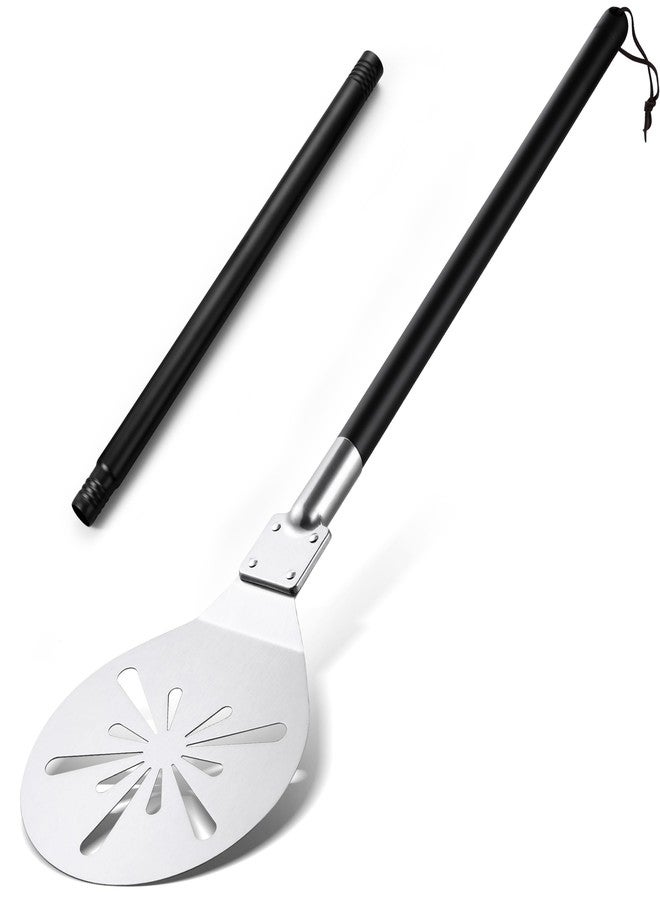 HaSteeL Pizza Peel, 9-Inch Pizza Turning Peel, Pizza Turner for Baking Grilling, Perforated Paddle Spatula with Long Detachable Handle for Rotating, Pizza Oven Accessories - Image 1