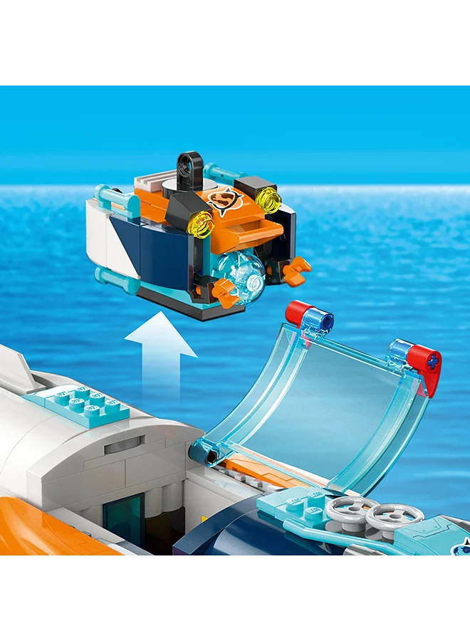 LEGO City Deep-Sea Explorer Submarine 60379 Building Toy Set; Multi-Feature Ocean Playset With Shipwreck Setting, 6 Minifigures And 3 Shark Figures For Imaginative Play; A Gift Idea For Ages 7+ (842 Pieces)