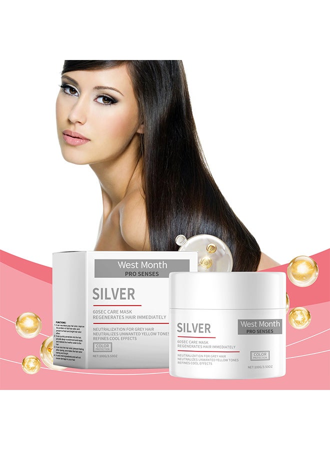 القمر الغربي قناع العناية بالشعر WEST MONTH غني بالماء وكحول السيتريل وكلوريد السيتريمونيوم والجلسرين والكولاجين وأوراق الجنكة وما إلى ذلك. وهو مناسب لإصلاح الشعر الجاف والمجعد وترطيب الشعر وتنعيمه. - Image 2