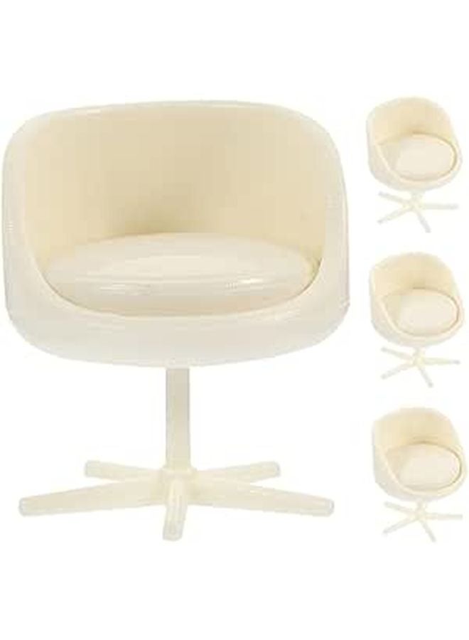 Miniature Chair Model Set Of 4 For Dollhouse Home Decor Office Display Durable Lightweight - Image 1