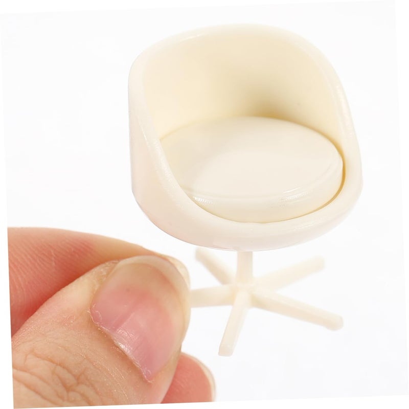 Miniature Chair Model Set Of 4 For Dollhouse Home Decor Office Display Durable Lightweight - Image 5